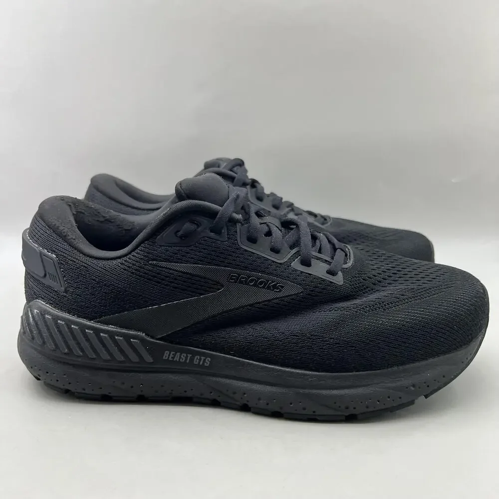 Brooks Beast GTS 24 Running Shoes Men Size 9 4E Wide Black Mesh Comfort Sneakers